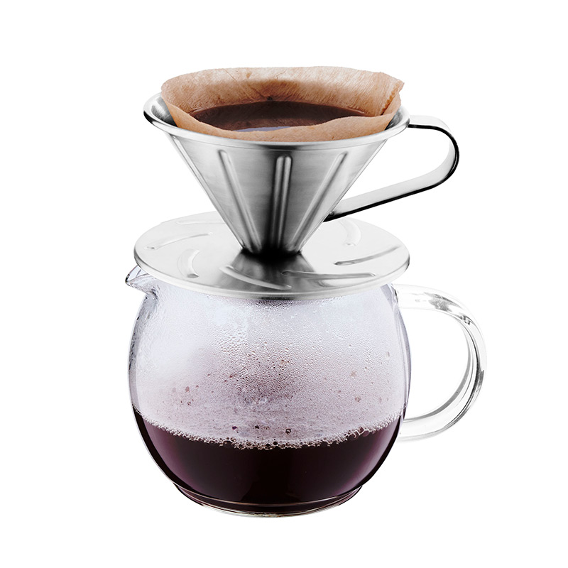 700ml Carafe Coffee Server with Single Walled Stainless Steel Coffee Dripper