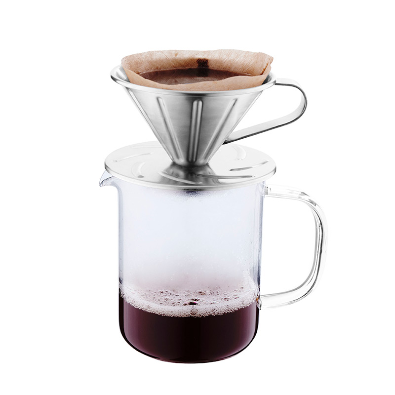 700ml Carafe Coffee Server with Single Walled Stainless Steel Coffee Dripper