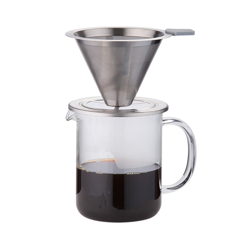 700ml Carafe Coffee Server with Double Walled Stainless Steel Coffee Dripper