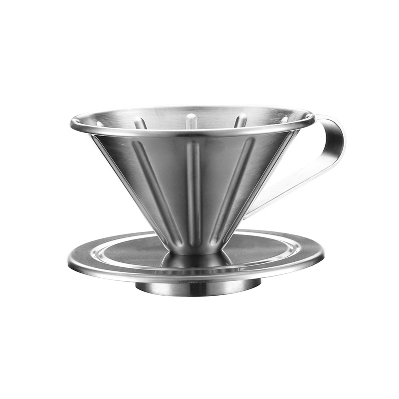 Bärbar rostfritt stål enkelväggad kaffedroppare