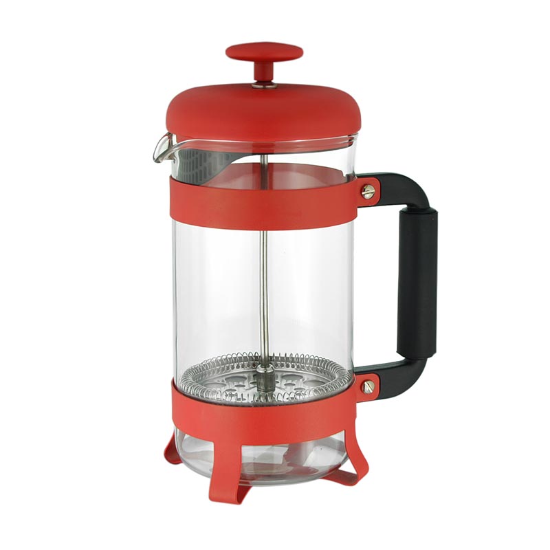 New French Press Coffee Maker in Stainless Steel Frame Design