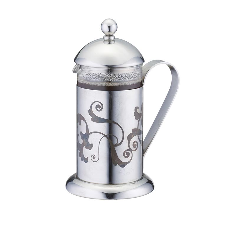34 Ounce Stainless Steel Coffee Press Plunger with Etching Pattern