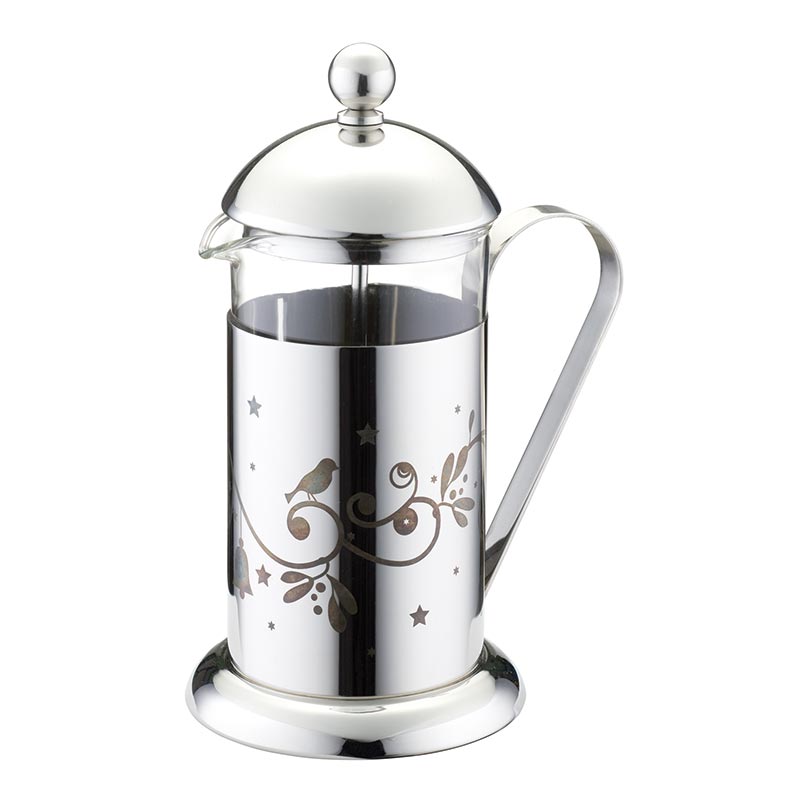 34 Ounce Stainless Steel Coffee Press Plunger with Etching Pattern