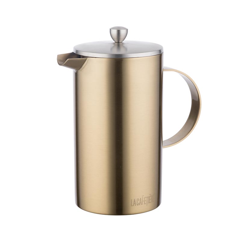 Rust-Free French Press Coffee Maker 8 Cup Double Wall Metal Insulasyon Kahve Bası