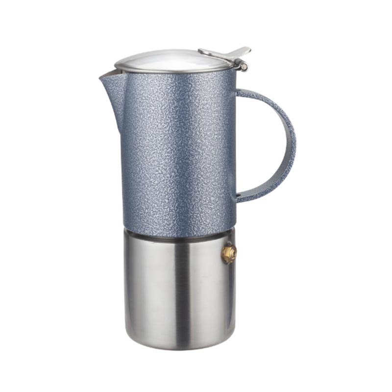 6 Cup Stianløs Steel Expresso Pot i Ristretto Design Induksjon Compatible