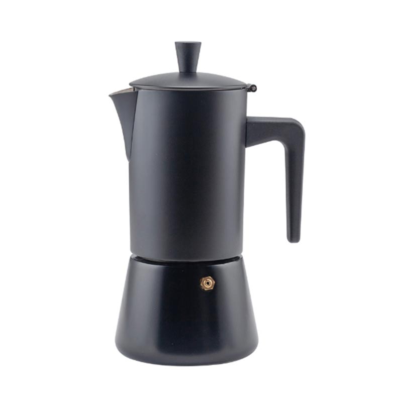 6 koppar Stianless stål italiensk kaffebryggare i Ristretto Design Induktion Kompatibel