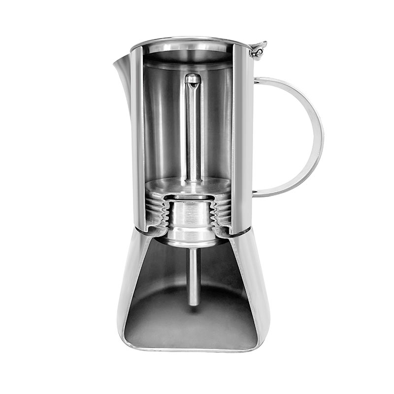 Pot Moka 2 tasses en acier inoxydable par ristretto Design