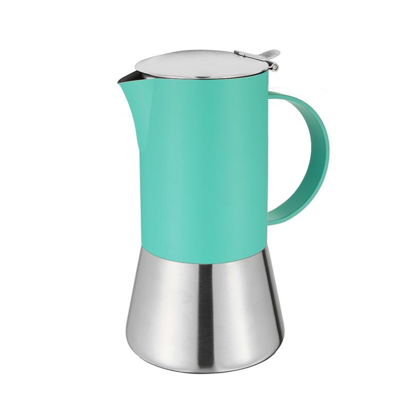 2 Cup Stianløs Steel Moka Pot i Ristretto Design