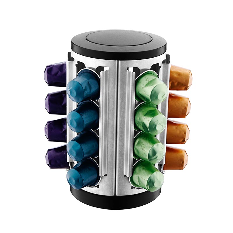 Nespresso Podhouder Koffiepadcarrousel met extra ruimte 360° Silent Rolling