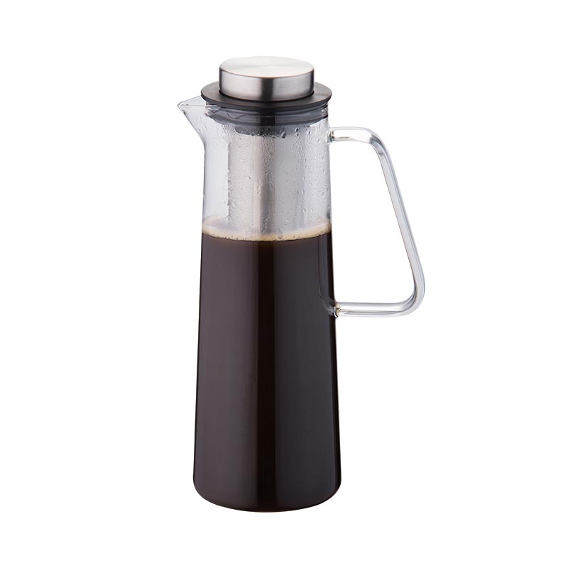 34oz bryggglas karaff kaffebryggare med avtagbart rostfritt stål filter