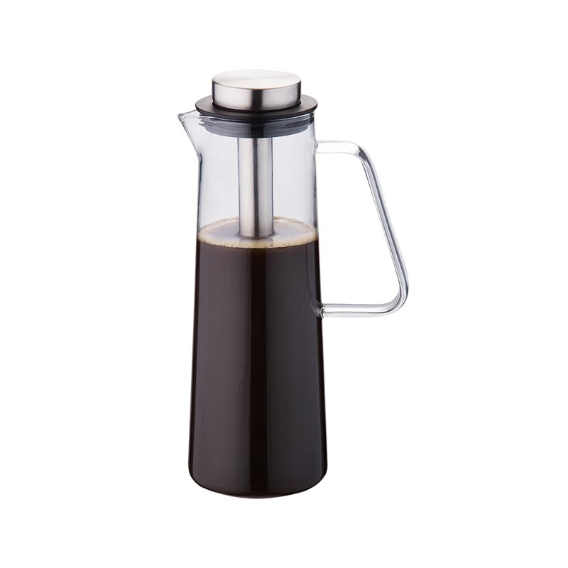 Cafetière en verre de brassage de 34 OZ avec filtre amovible en acier inoxydable