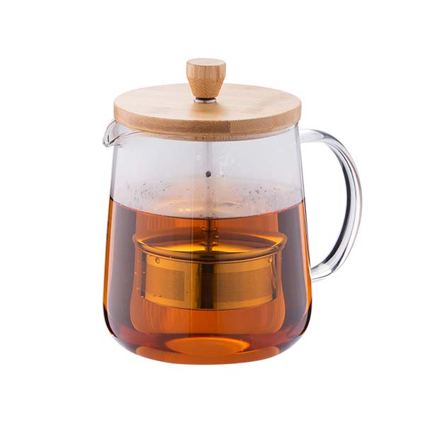 34oz Glass Teapot with Wood Lid