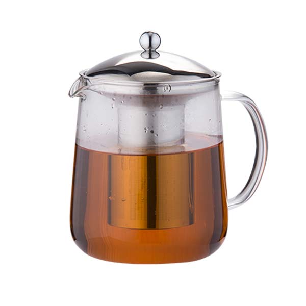 34oz Stable Steel Infuser ile Kettle Glass