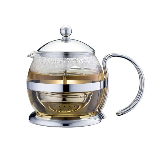 41 Ounce Glass and Metal Tea Maker Set