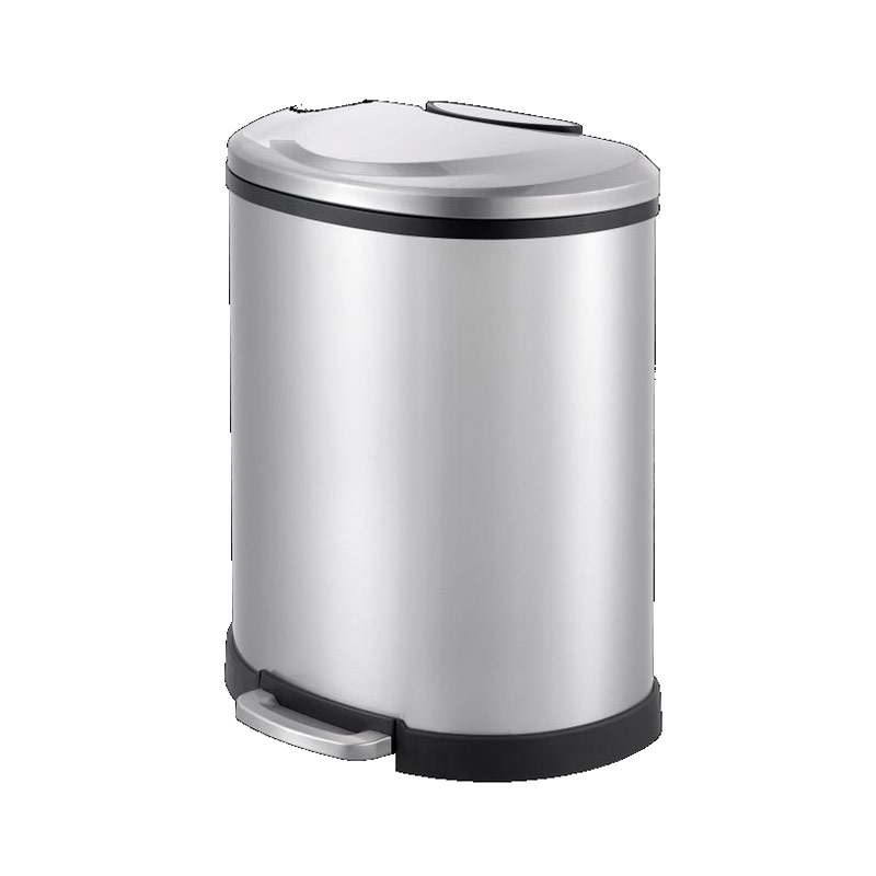 50L Plastic Round Shape Step Trash Can