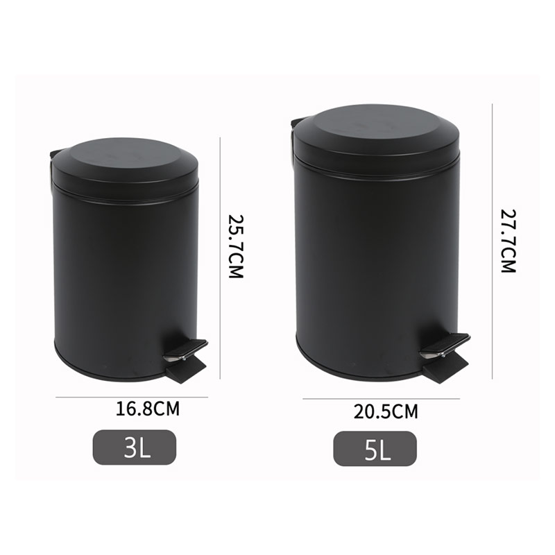 5L Plastic Round Shape Garbage Bin with Lid