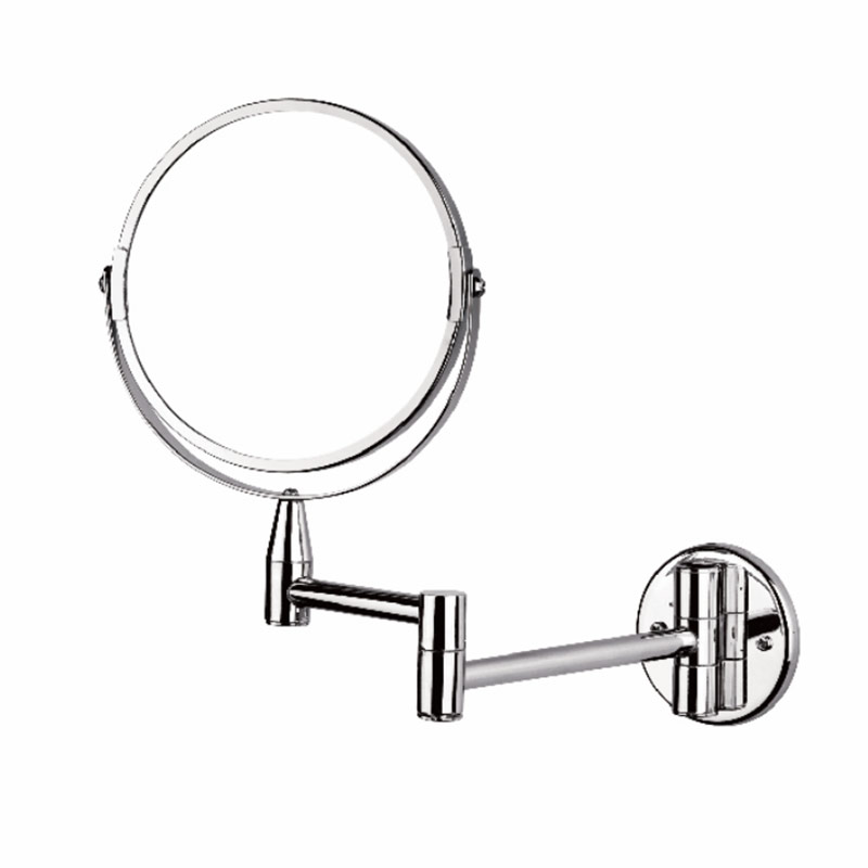 Magnified Wall Mounted Mirror with Extendable Arm Double-Sided Swivel Mirror