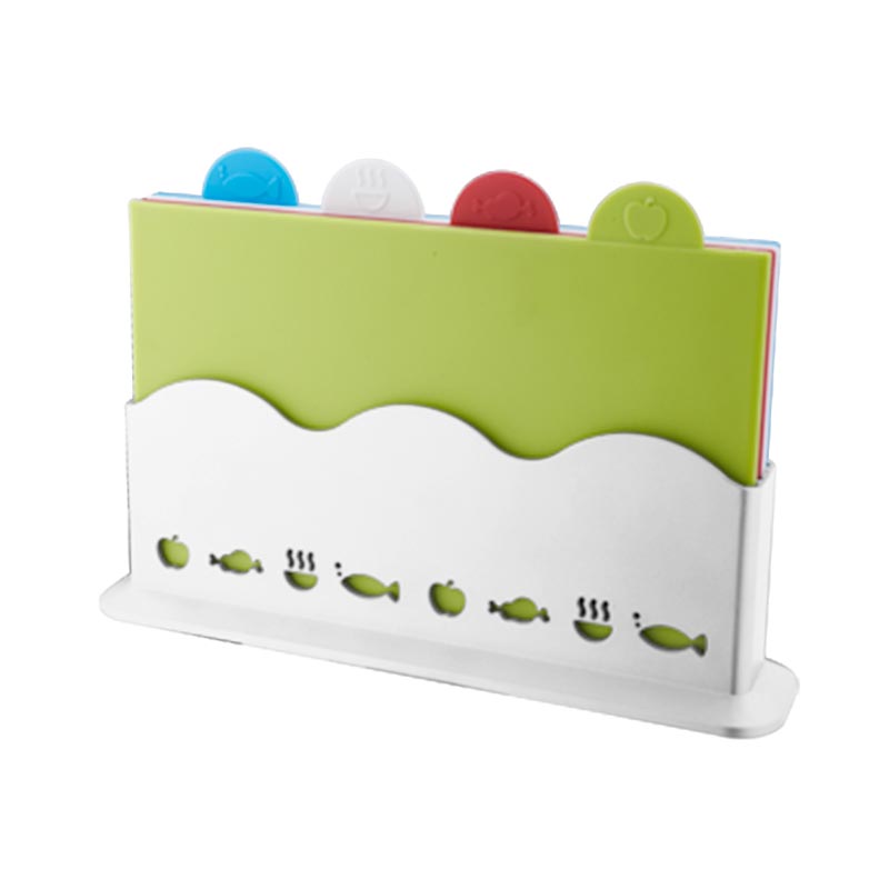 Set of 5 Plastic Cutting Board with ABS Holder