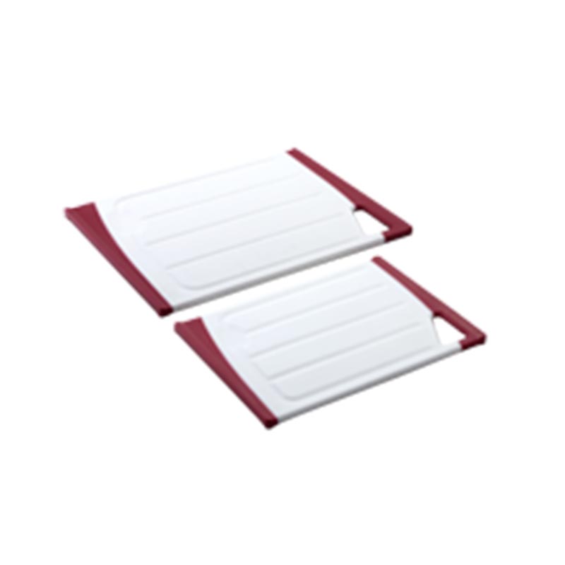 Set of 2 Plastic Chopping Board with Easy Grip Handle