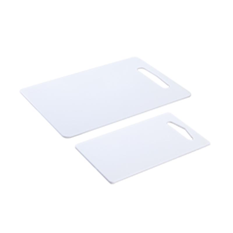 Sarja 2 muovista Utility Cutting Board kahvoilla