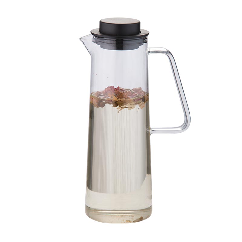 1L Large Clear Glass Water Pitcher for Cold Brew with Lid