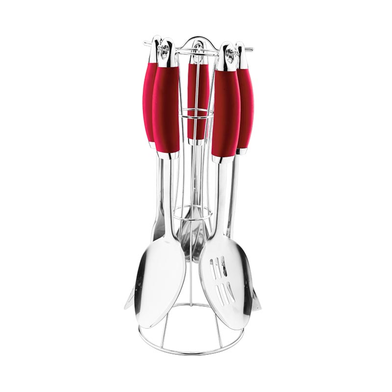 Cooking Utensils 6 pcs Set with Hanging Shelf