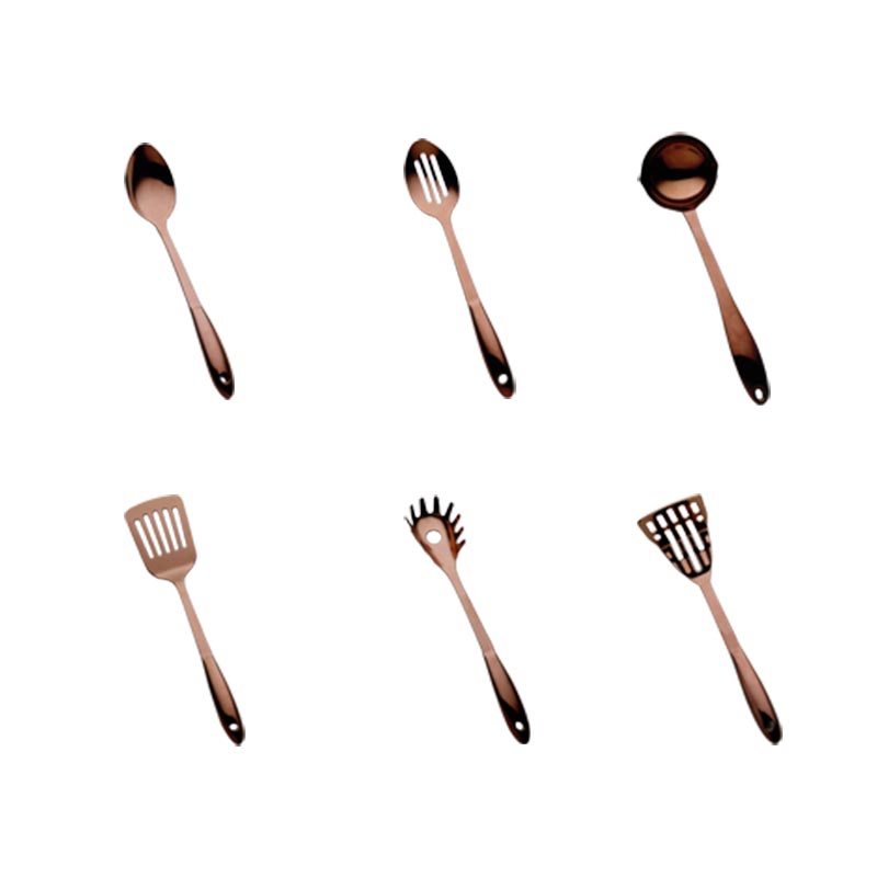 Set Utensil Kitchen dan Gadget Kitchen dengan Handle Hollow Steel Tanpa Stainless