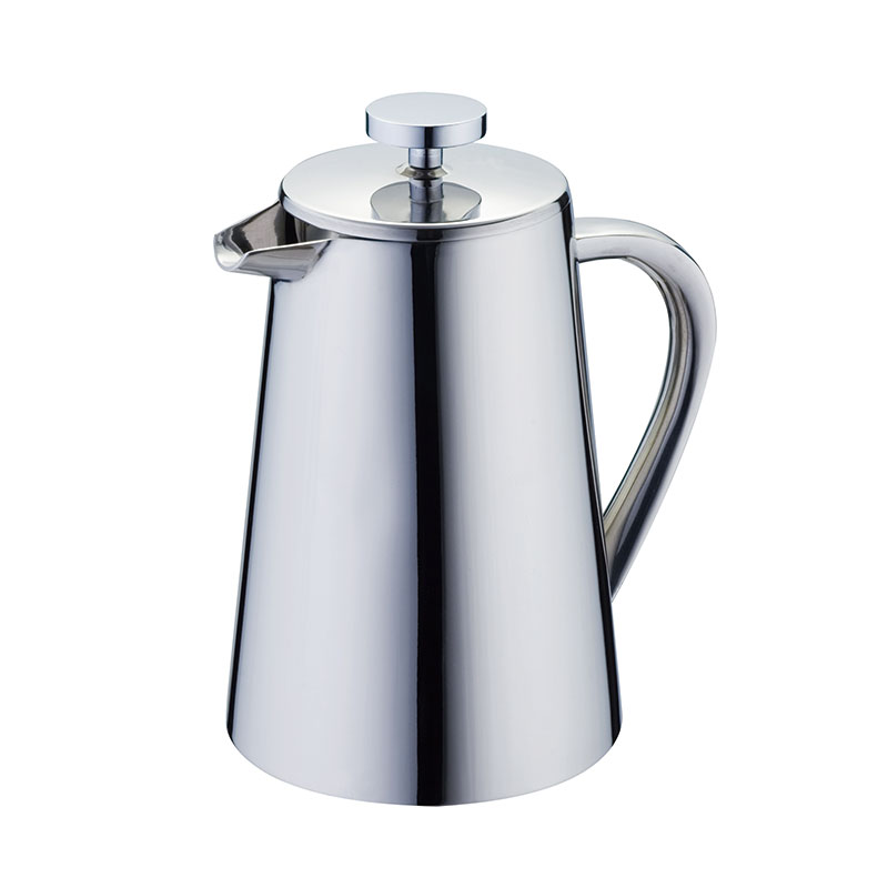 Cafetera térmica metálica de doble pared de acero inoxidable de 27 onzas de 800 ml