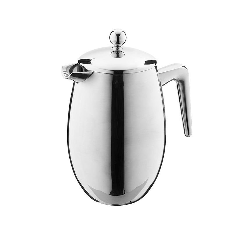 Cafetera térmica de doble pared de metal de 34 onzas 1000ml cafetera francesa