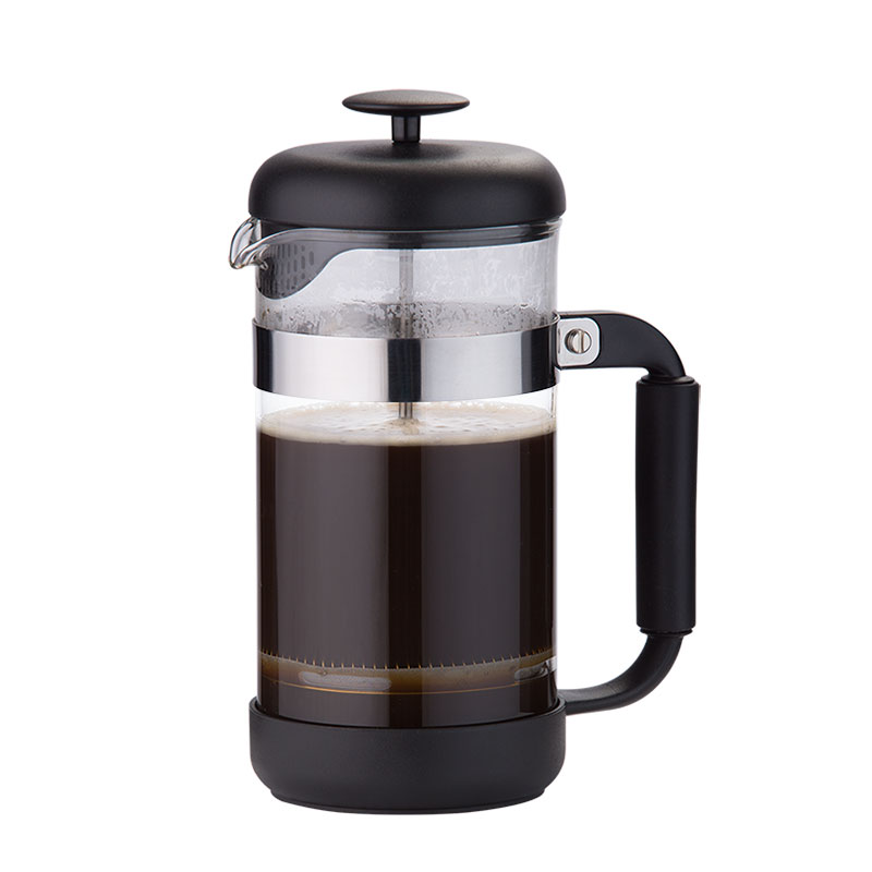 8 Cup Glass Single Wall French Press Coffee Maker in Plastic Frame Design