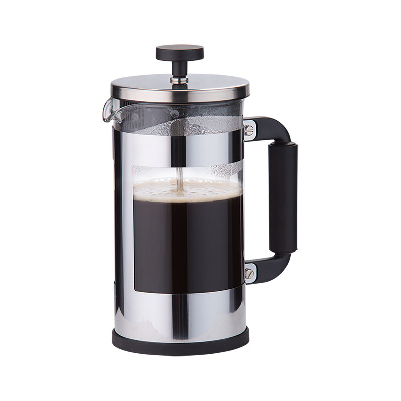 12 oz kaffe Plunger i rostfritt stål ram design