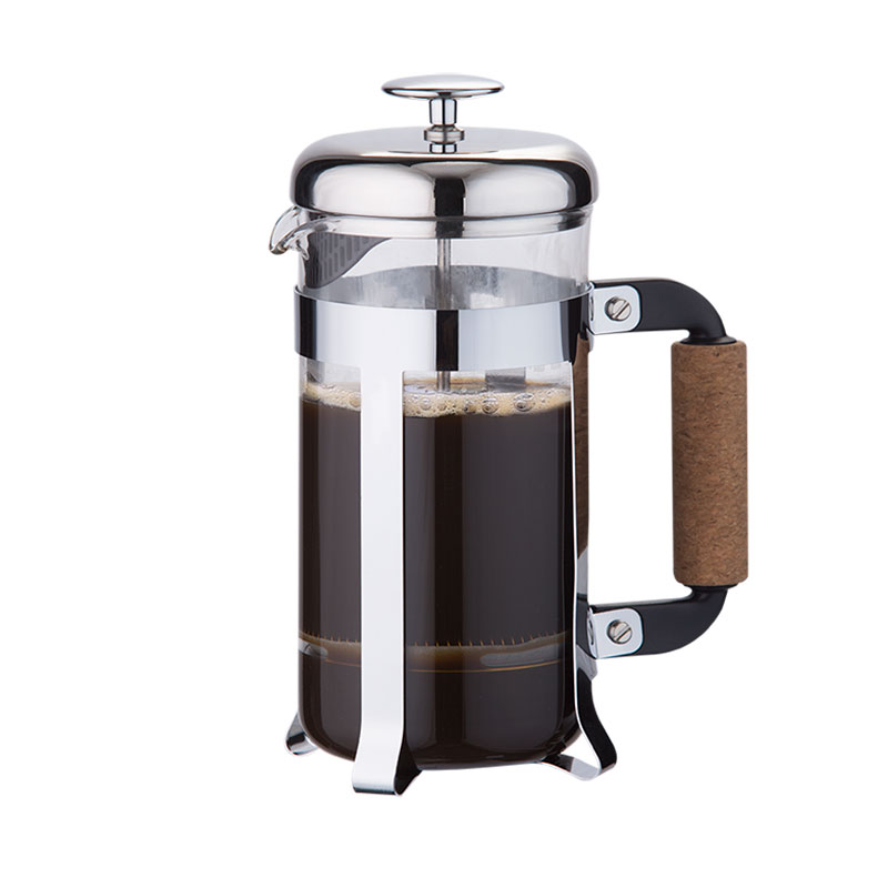 12 oz Coffee Press Plunger i rostfritt stål ram design