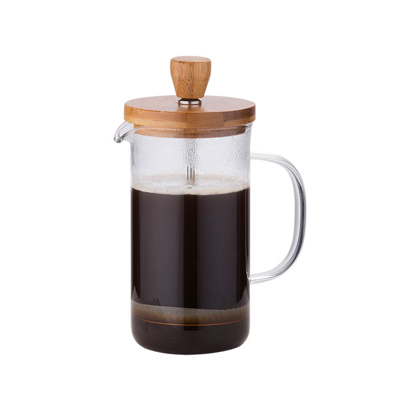 27 oz Eco-friendly Coffee Press Plunger with Wood Lid