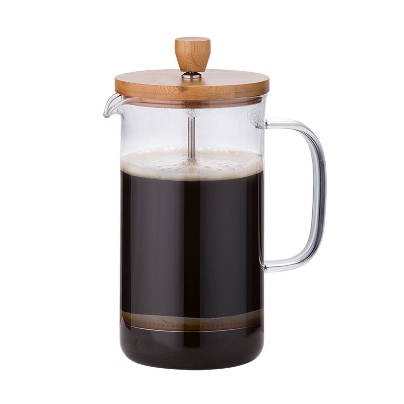 27 oz Eco-friendly Coffee Press Plunger with Wood Lid