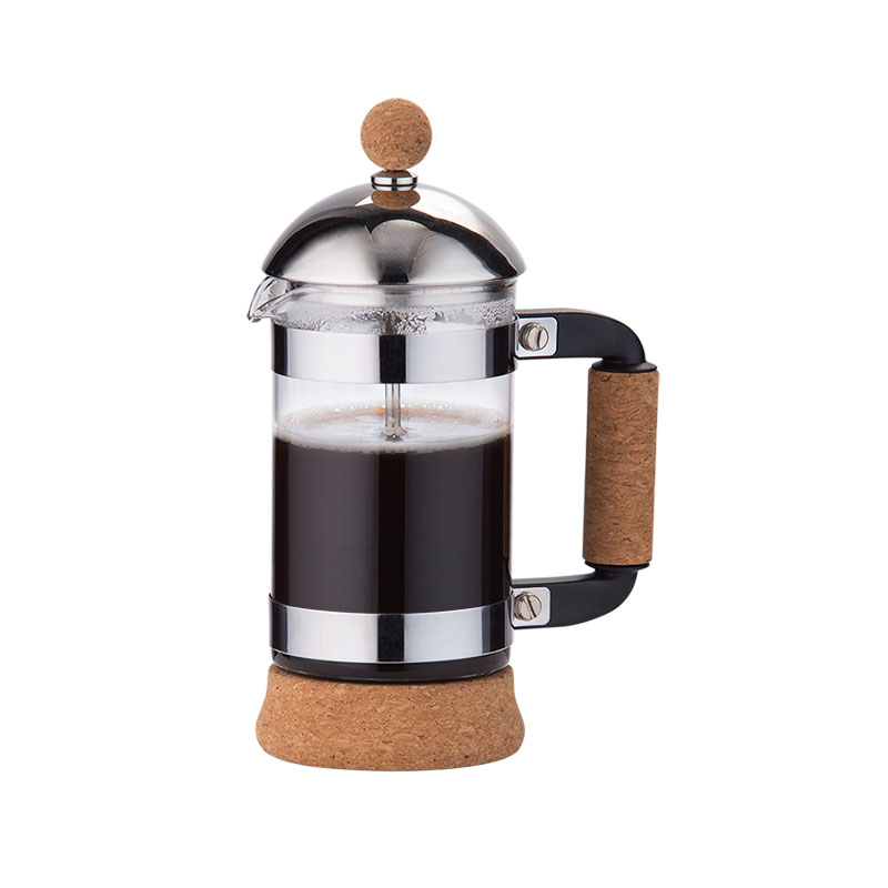 New Style Large Capacity Eco-friendly Coffee Press Plunger with Cork Bottom