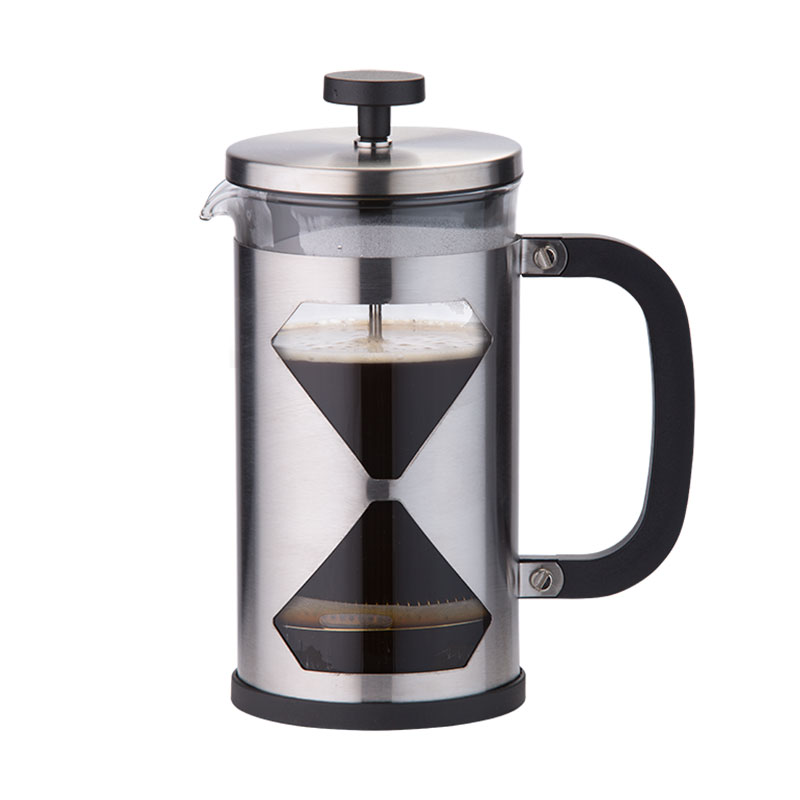 Edelstahl-Kaffeepresse-Kolben 304 mit Borosilikatglas hitzebeständig