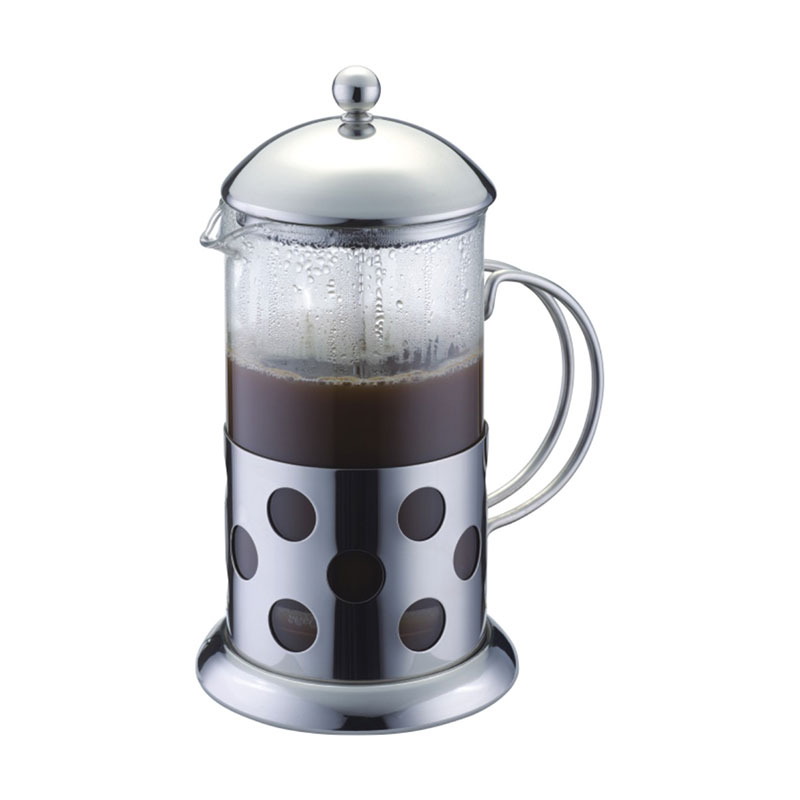 34 Ounce Roestvrijstalen Koffiepers Plunger met Borosilicaatglas Hittebestendig