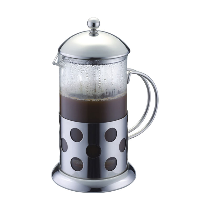 Pemalam Tekan Kopi Besi Tanpa Stainless Ounce dengan Borosilicate Glass Heat Resistance