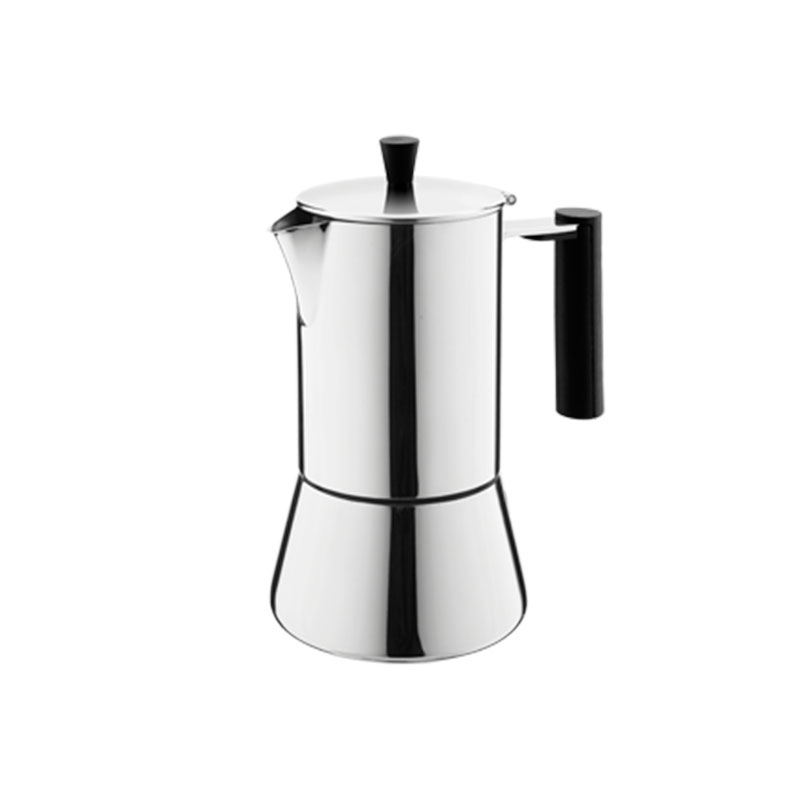 2 Cup Stianless Steel Italian Coffee Maker in Ristretto Design Induction Compatible