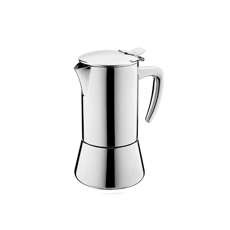 Ristretto tasarımı'nda 6 Kup Sıçramaz Çelik Espresso Kahve Yapıcı