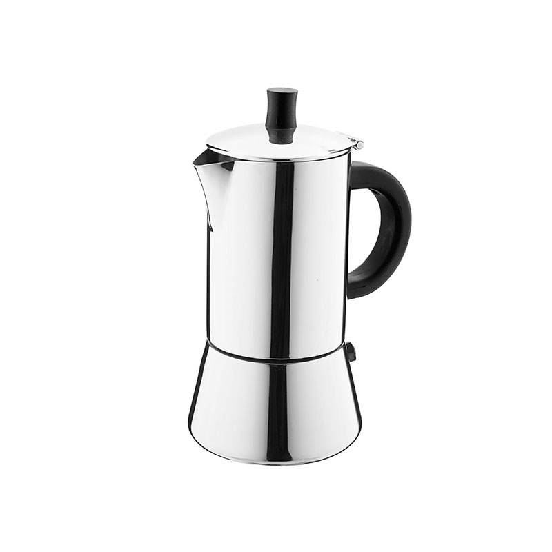 4 Cup Stianless Staal Kookplaat Koffiezetapparaat in Ristretto Design Inductie Compatibel