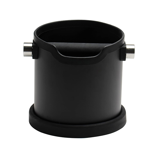 Roestvrij staal Espresso Grounds Container Afval Bin in Zwarte Kleur