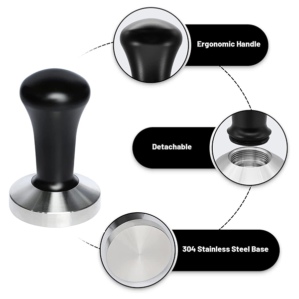 Aluminum Dönücüsü ile Stable Steel Hand Coffee Tamper