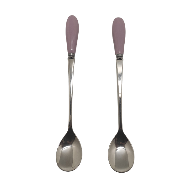 Set of 2 Mixing Spoon with Porcelain Handle