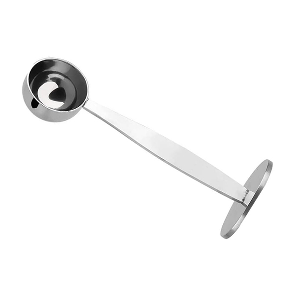 1'de 2'de Stainless Steel Dual-Purpose coffee Spoon with Powder Hammer Tamper