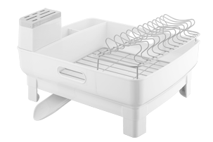 Dish Rack with Drainboard and Swivel Spout