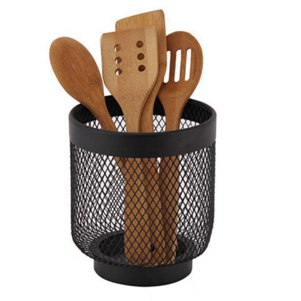 Black Utensil Holder for Kitchen Counter