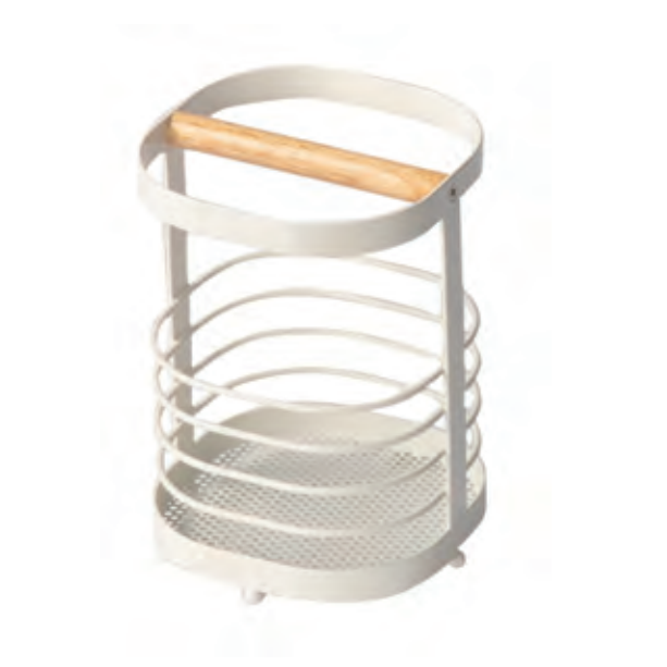 White Utensil Holder for Kitchen Counter