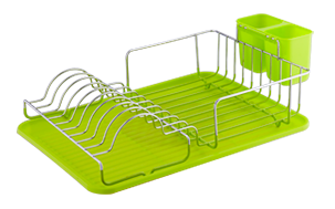 Space-Saving 3-Piece Dish Drainer Rack Set