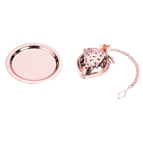 Mesh Tea Strainer with Chain and Dish